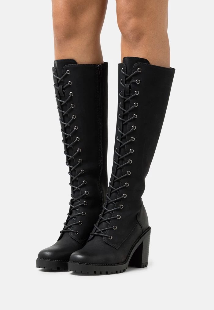 Botte ANNA FIELD Anna Field Lace-up Boots Noir Femme | AJM-9579151